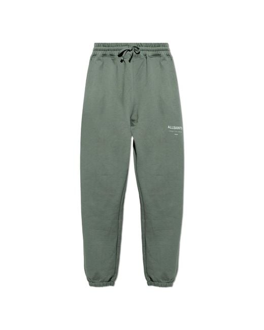 AllSaints Green "Underground" Sweatpants for men