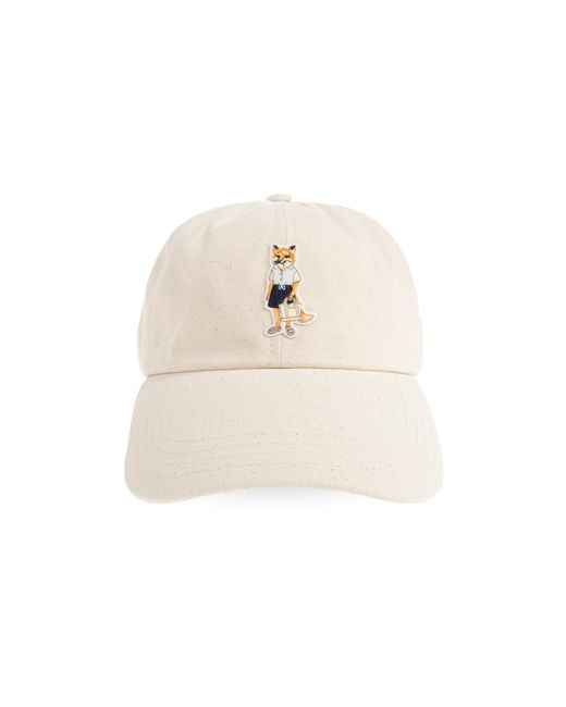 Maison Kitsuné White Baseball Cap