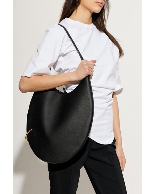 Tory Burch Black Shoulder Bag 'Pierced Soft'
