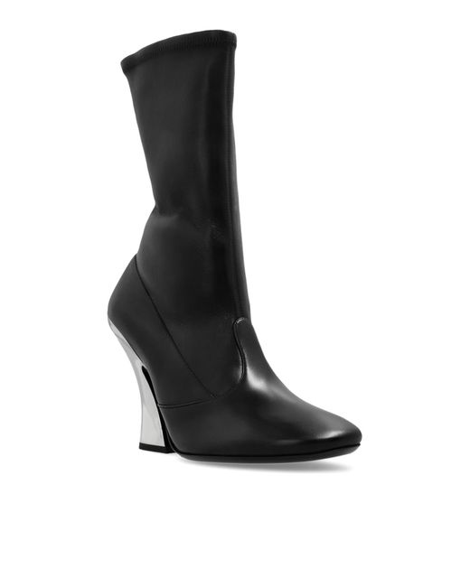 Givenchy Gray Heeled Ankle Boots
