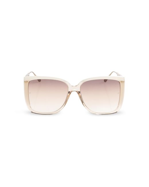 Linda Farrow Pink "Helena" Sunglasses