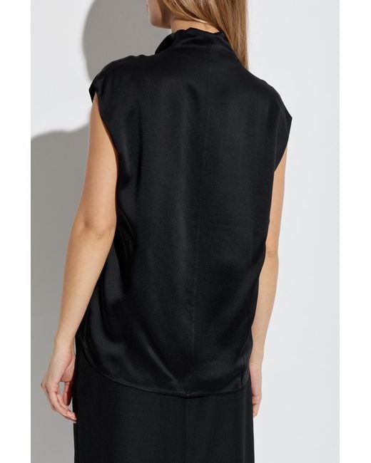 Totême  Black Top With Stand-up Collar,