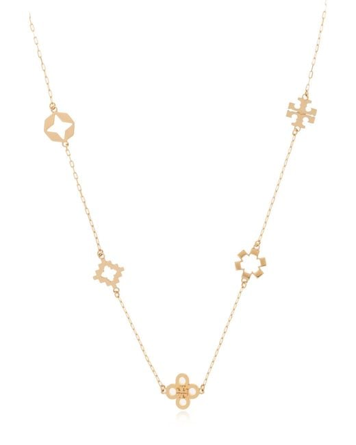 Tory Burch Black 'Kira' Brass Necklace