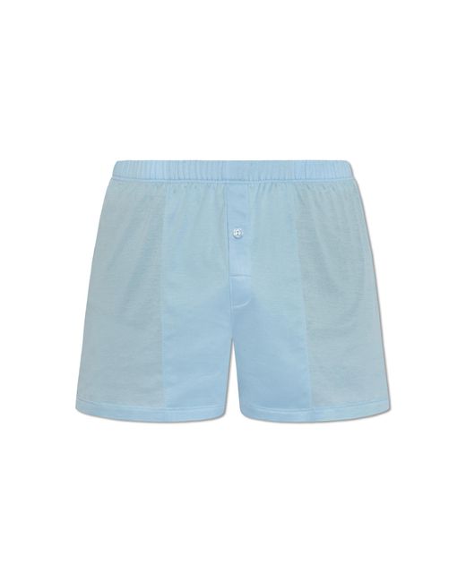 Hanro Blue Boxers From Mercerized Cotton, for men