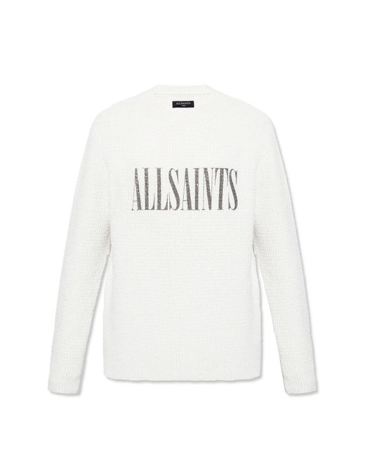 AllSaints White 'grid' Sweater for men