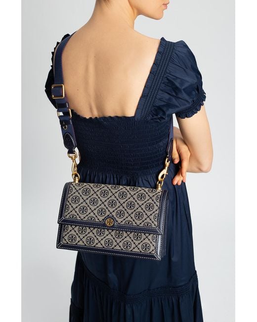 Tory Burch 't Monogram' Shoulder Bag in Blue | Lyst Canada Tory Burch 't Monogram' Shoulder Bag in Blue | Lyst Canada