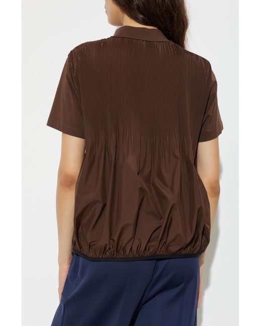 Moncler Brown Polo With Patch