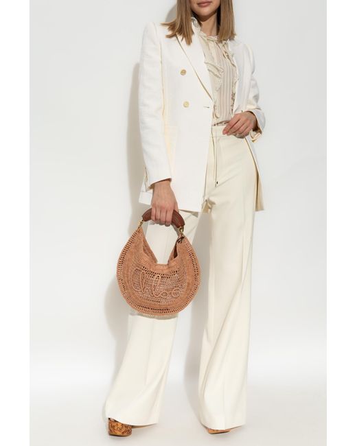 ジャケット CHLOe Tailored double-breasted blazer White CHC23WVE11065 Chloé Double-Breasted Blazer in White | Lyst