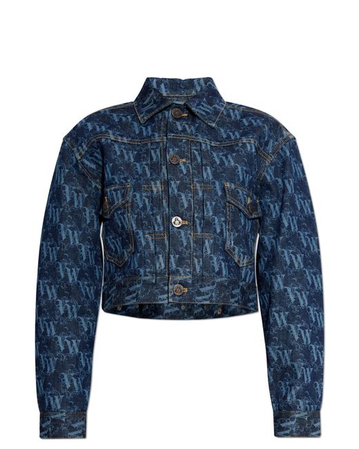 Vivienne Westwood Blue Denim Jacket With Monogram