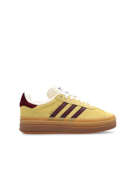 Adidas Originals Yellow Platform Sport Shoes 'gazelle Bold',