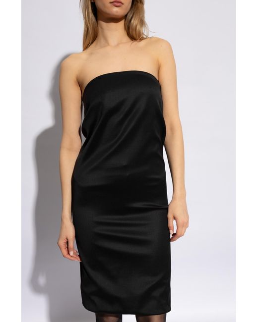 Saint Laurent Black Strapless Dress