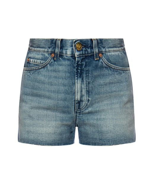 Gucci Denim Shorts With Patches in Blue - Lyst