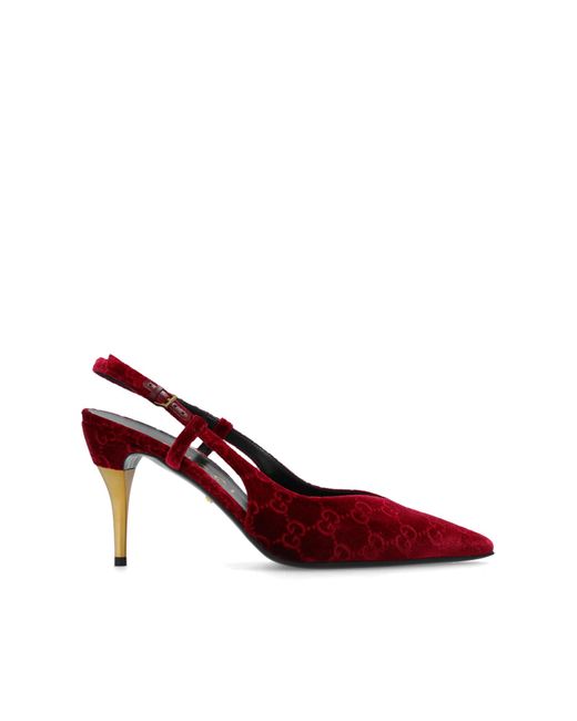 Gucci red velvet shoes best sale