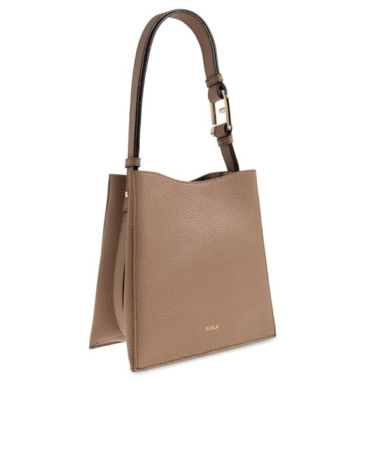 Furla Brown 'nuvola Mini' Handheld Bag,