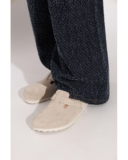 Birkenstock White Boston Bs Slippers