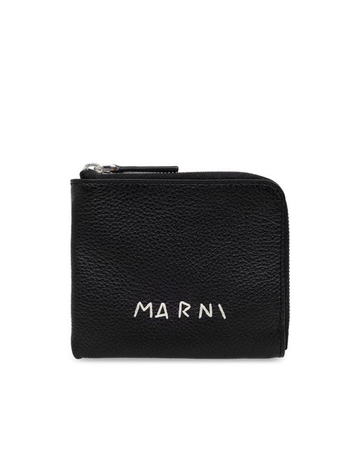 Marni Black Wallet With Logo for men