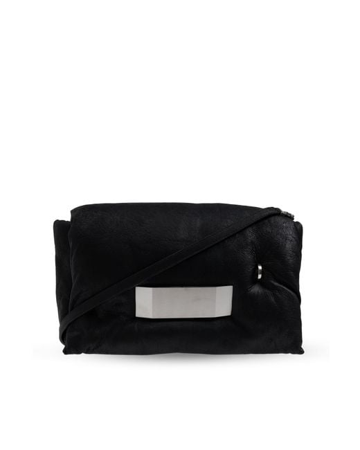 リックオウエンスBIG PILLOW GRIFFINレザーショルダーバッグ rick-owens-BLACK-Shoulder-Bag-