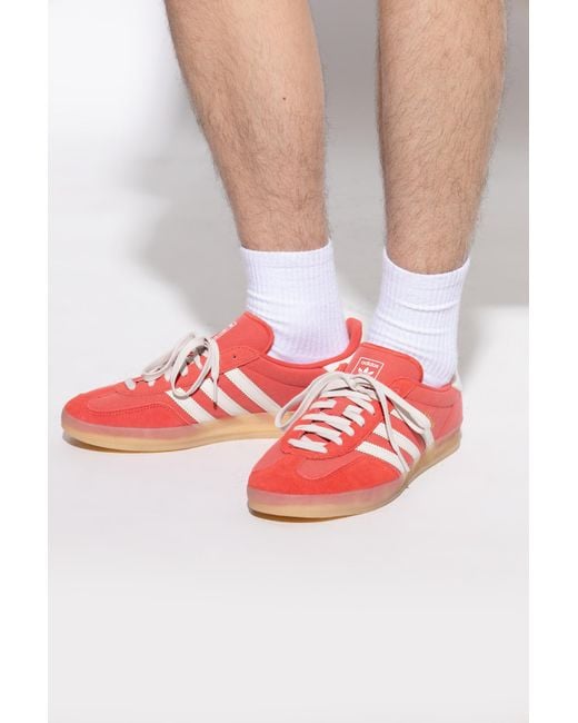 Adidas Originals Red Sports Shoes "Gazelle Indoor" for men