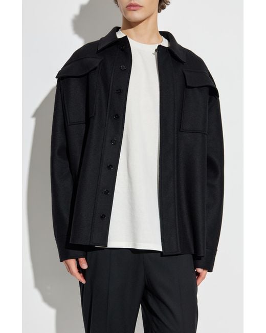 Jil Sander Blue Wool Shirt for men
