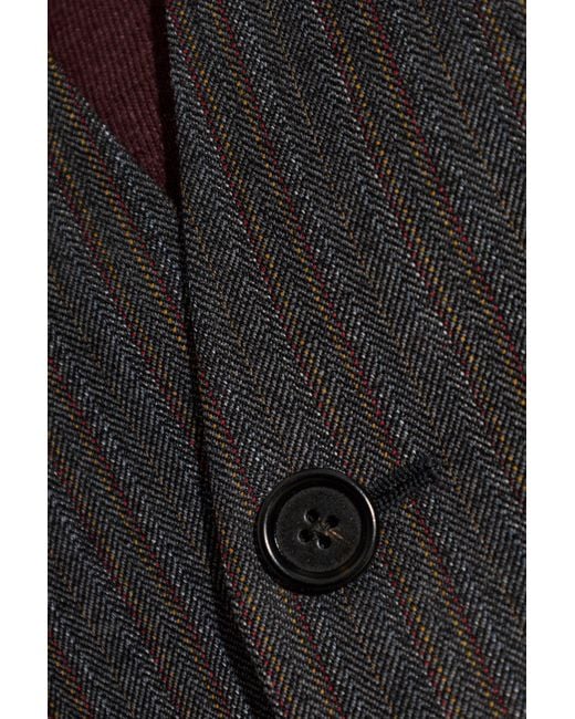 Jil Sander Black Herringbone Pattern Blazer