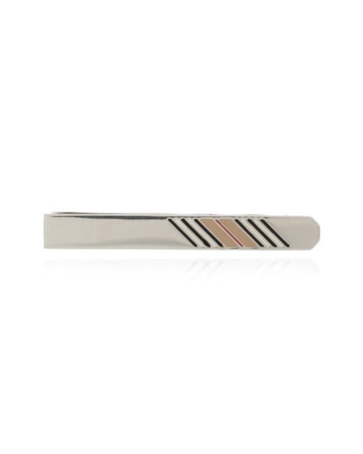 Burberry Tie Clip With Logo in Metallic for Men | Lyst