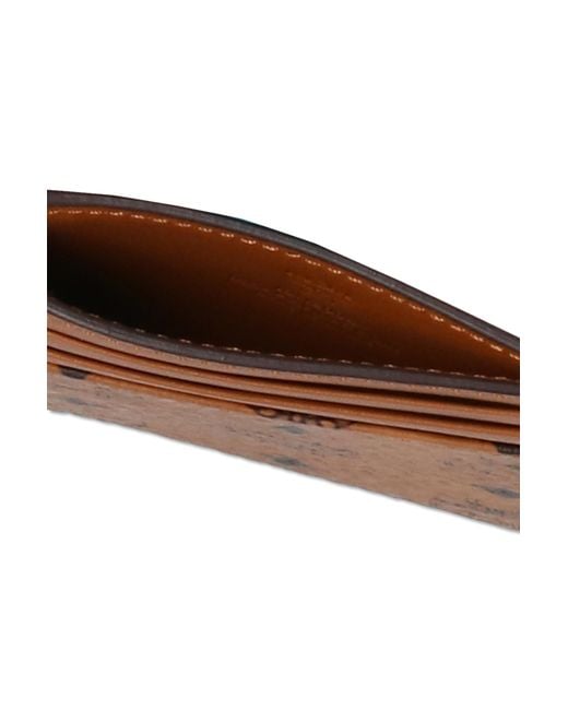 MCM Brown Card Case With Logo for men
