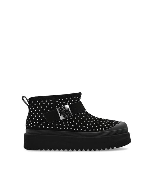 Tory Burch Black Snow Boots With Logo