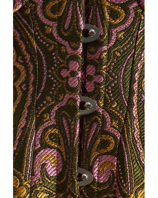 Etro Green Fitted Patterned Top