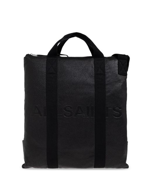 AllSaints Leather Backpack 'Kei' in Black for Men | Lyst