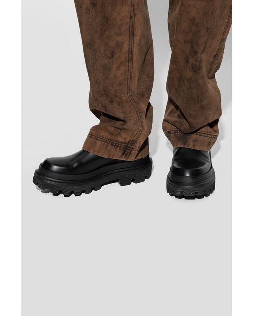 Dolce & Gabbana Black Ankle Boots for men