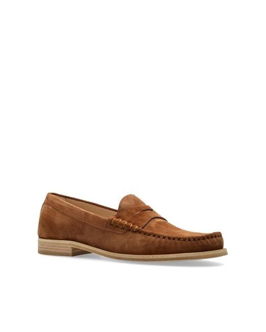 Stuart Weitzman Brown "Lottie" Loafers