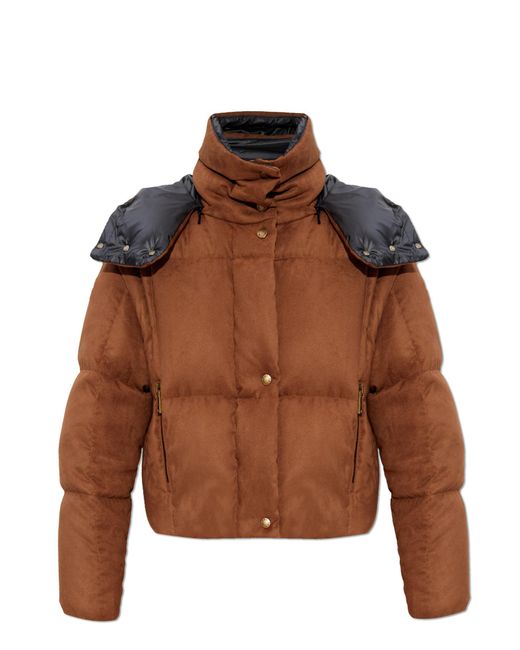 Moncler Brown Down Jacket 'Paterne'