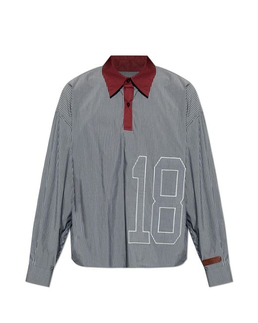 PDF Gray Striped Pattern Polo for men