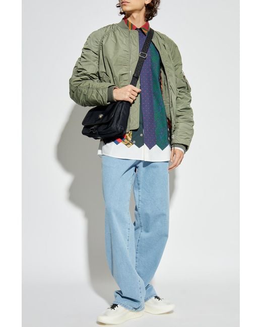 Moschino Men's Blue Bomber Jacket