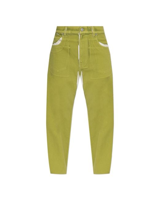 Marni Green Straight-Leg Jeans for men