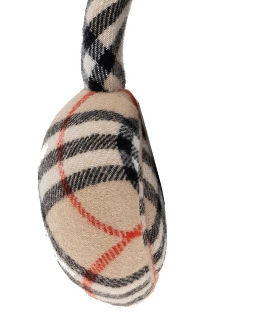 Burberry Natural Plaid Pattern Earmuffs