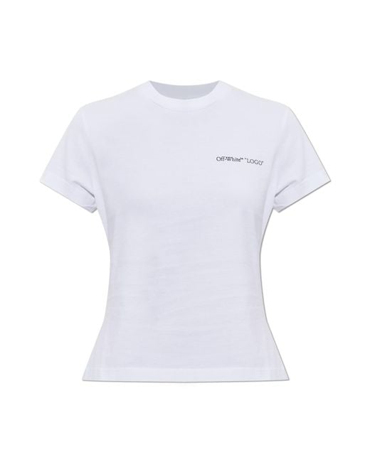 Off-White c/o Virgil Abloh White T-Shirt With Printed Logo