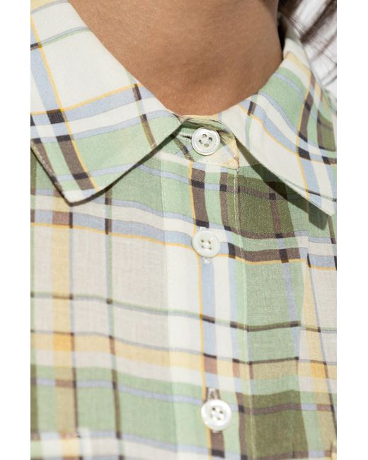 FRAME Green Checked Pattern Shirt