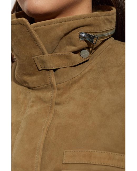 AllSaints Green Suede Jacket 'Clay'