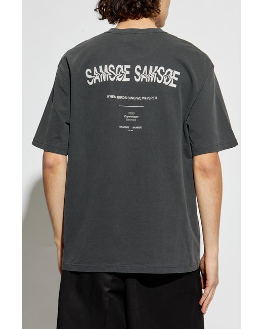 Samsøe & Samsøe Gray T-Shirt 'Saswirl' for men