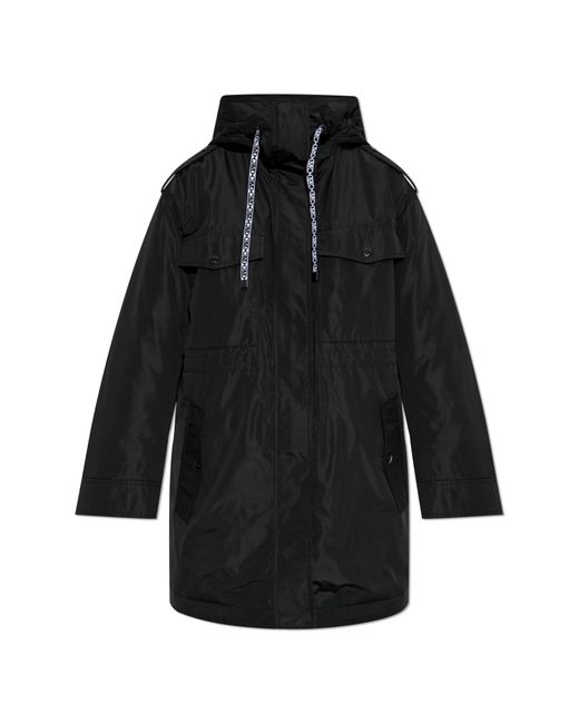 MICHAEL Michael Kors Black Parka With Hood