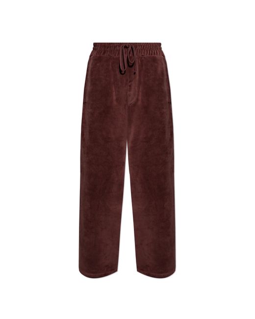 AllSaints Purple Draven Trousers With Side Stripes for men