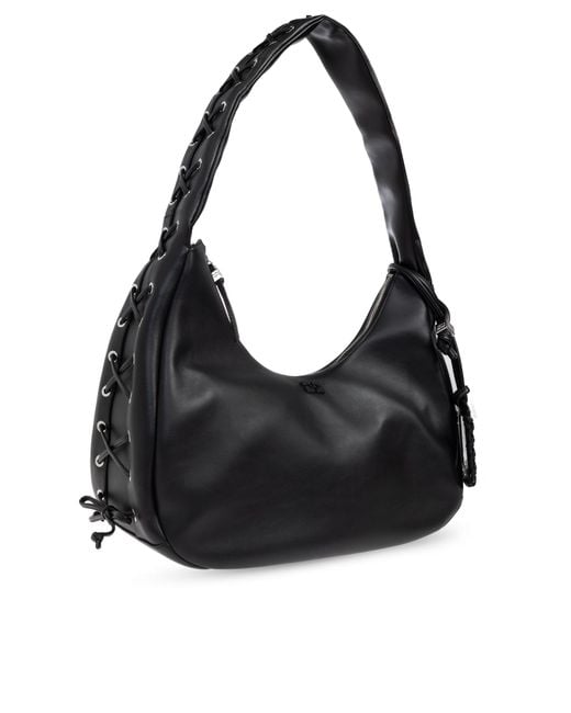 Ganni Black Shoulder Bag Type 'Hobo' Size 'Medium'