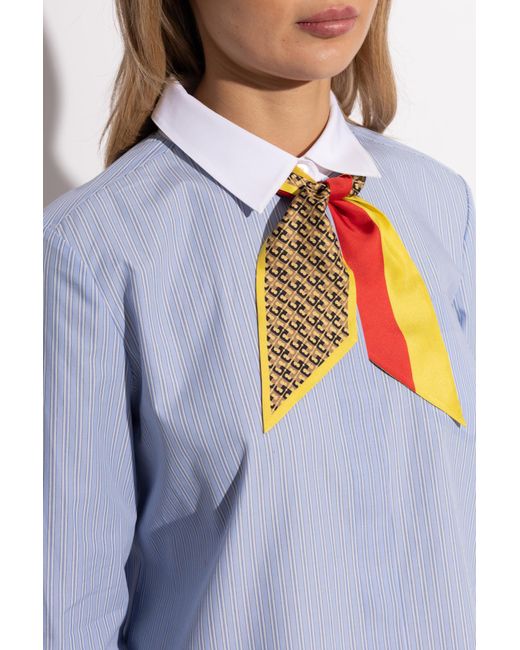 Tory Burch Yellow Silk Scarf