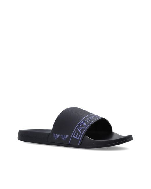 EA7 Blue Rubber Flip-Flops for men