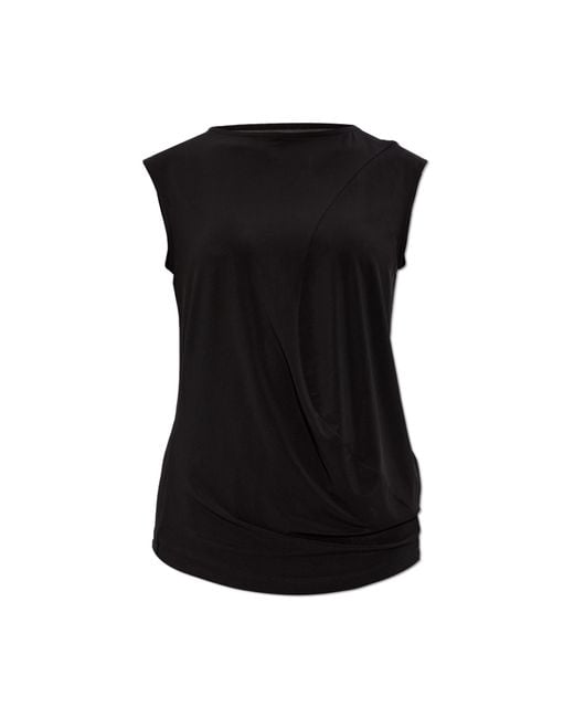 Issey Miyake Black Top With Stitching