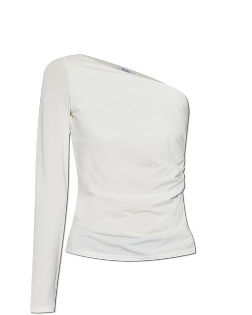 Max Mara White One-Shoulder Top 'Spluga'