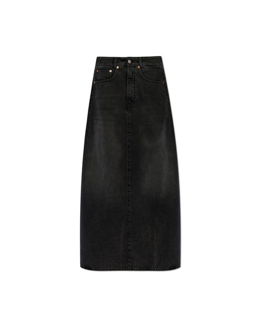 MM6 by Maison Martin Margiela Black Denim Skirt