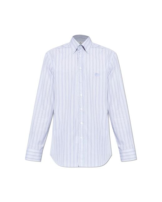 Etro White Shirt With Stripe Pattern for men