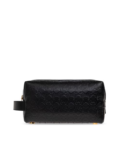 Amiri Black Leather Toiletry Bag for men